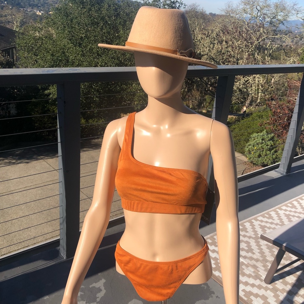 Suede bikini NWT
